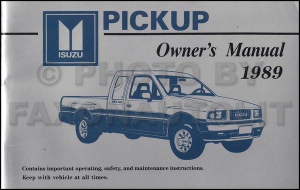 Isuzu Pickup Truck Bedienungsanleitung 1989 (Original) Kanada-image
