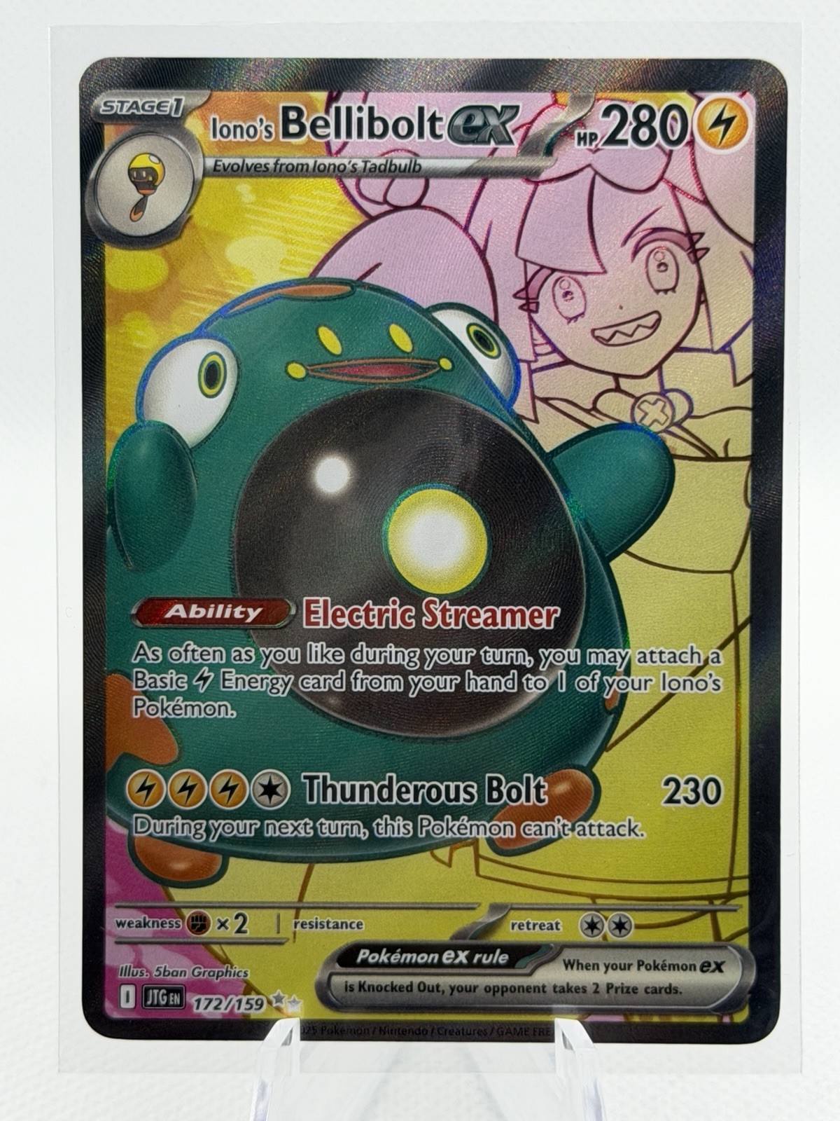 Iono's Bellibolt ex 172/159 Sv09: Journey Together Holo - Near Mint