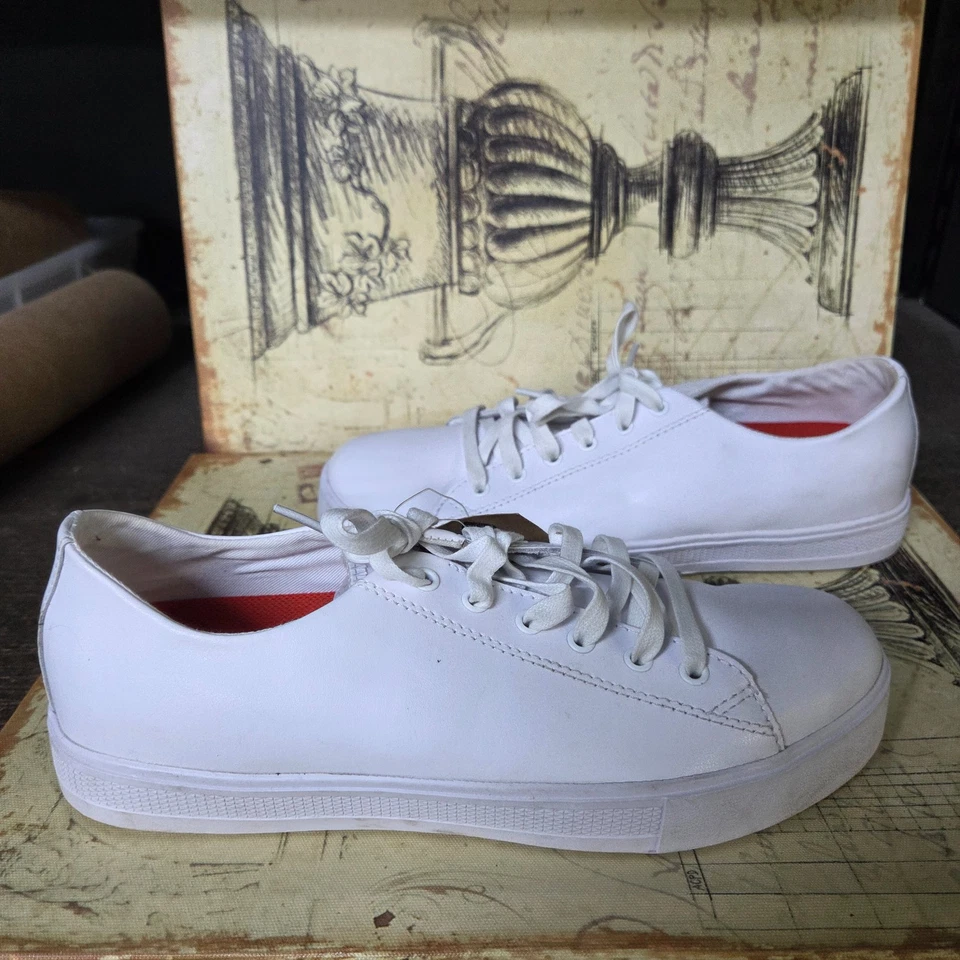 Туфли для экипажей женский размер 9 старая школа низкий ездок IV36320 белый на шнуровке - Изображение 4 из 4