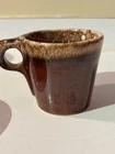 Vintage Hull Pottery Oven Proof USA Coffee Mug Brown Drip Glaze