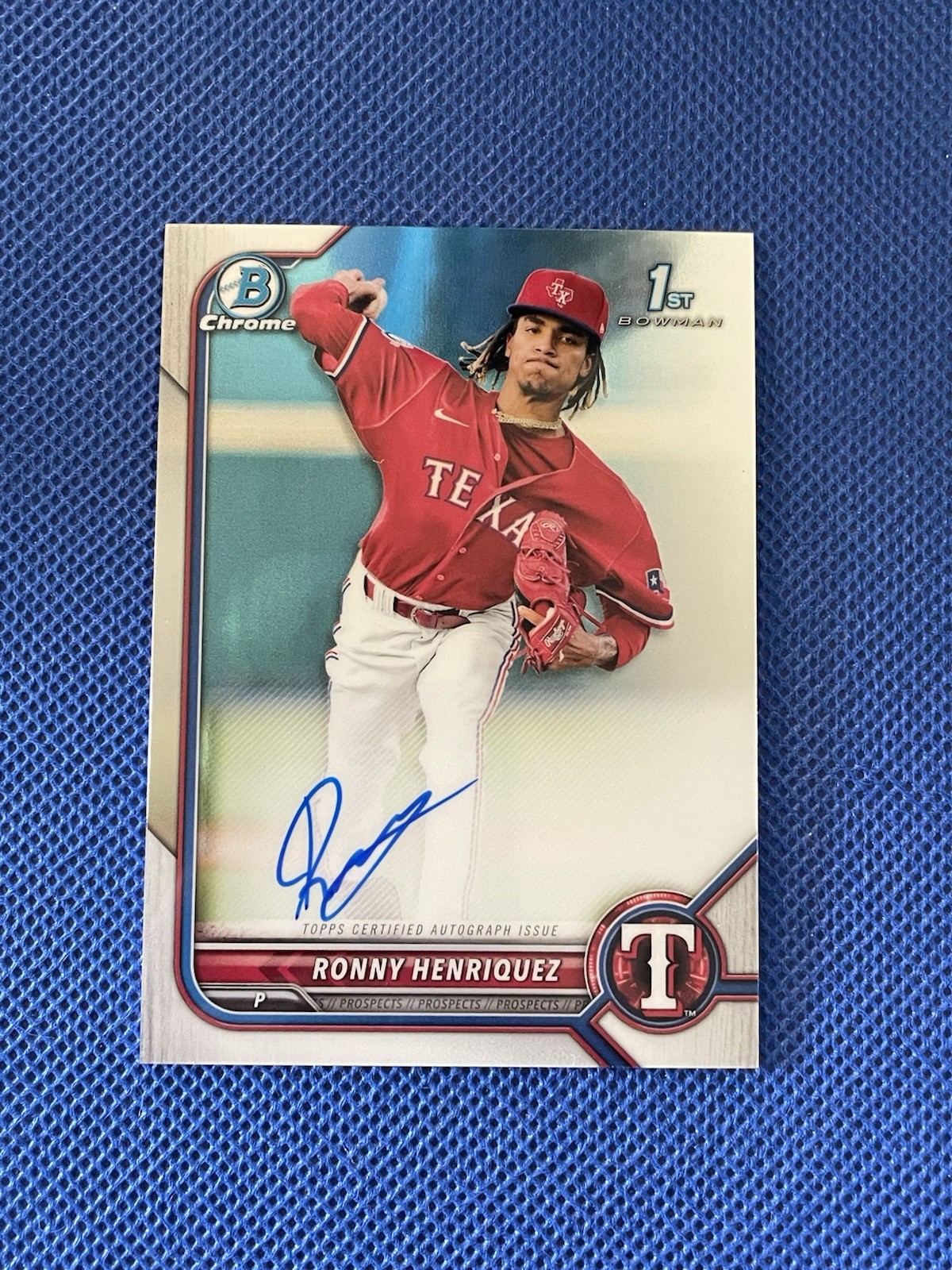 2022 Bowman Chrome #CPA-RH Ronny Henriquez 1st RC AUTO - Texas Rangers CB