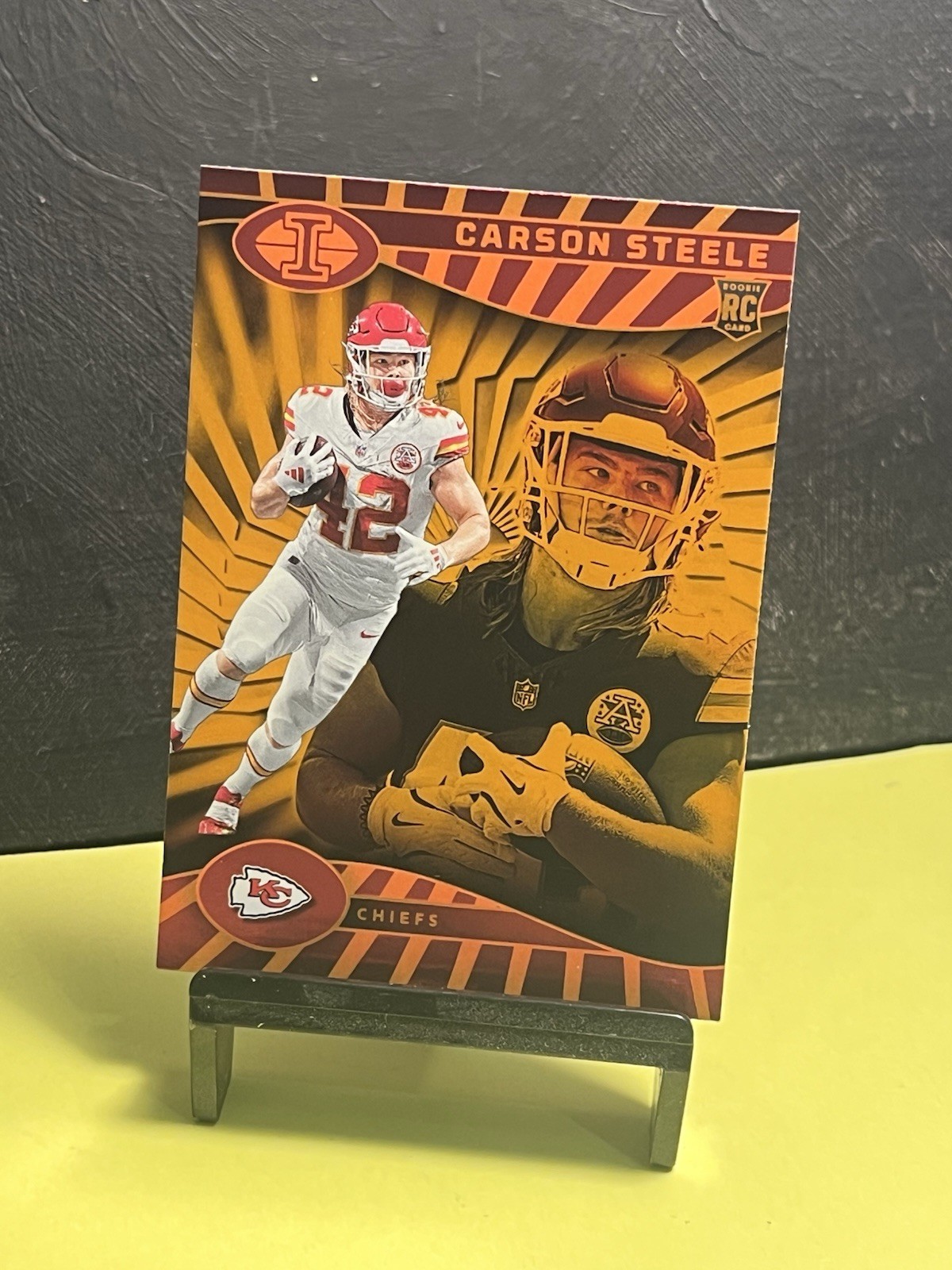 2024 Panini Illusions - Carson Steele #44 Trophy Collection Orange (RC)