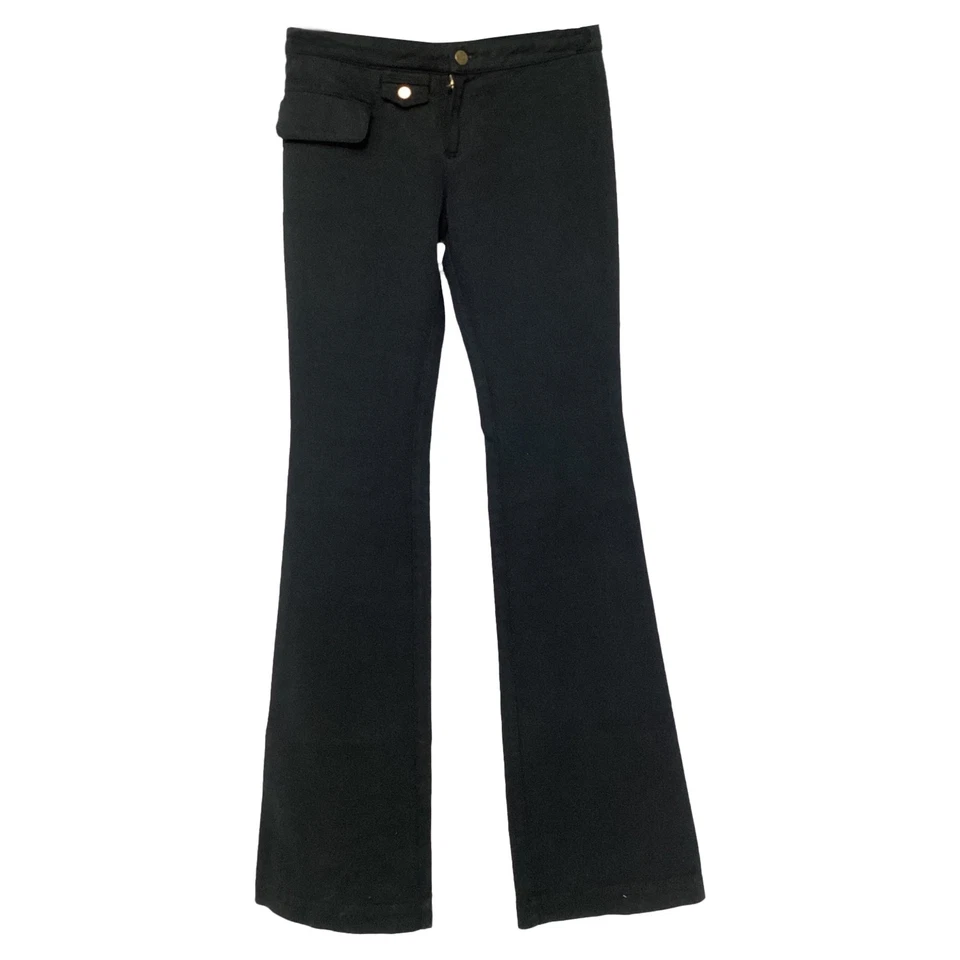 Balenciaga Flared Jeans With Flap Pockets In Cotton Denim Women Black Size 38