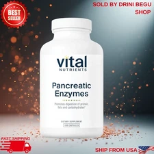 Vital Nutrients Pancreatic Enzymes 180 Capsules Digestive Support EXP 08/2027,,,