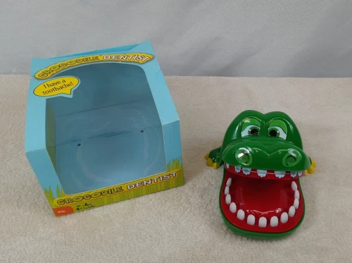 Crocodile Dentist Biting Finger Family Fun Party Game Toy w/ Box Kids 4+