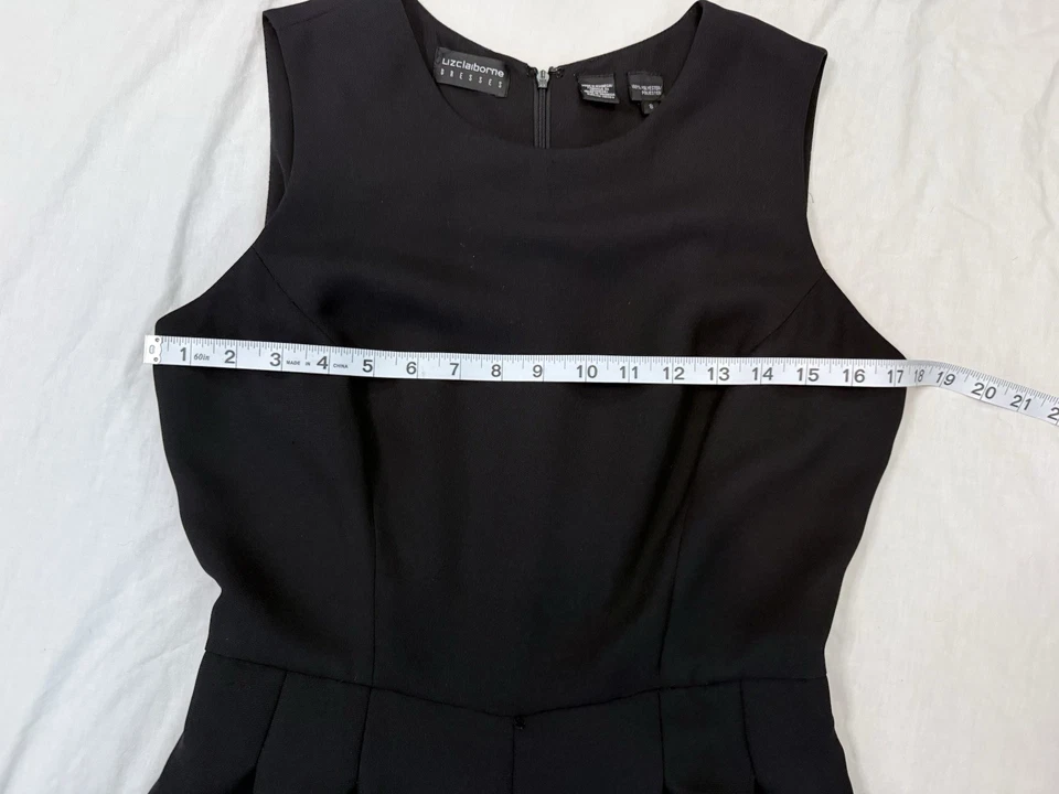Mono para mujer Liz Claiborne talla 8 negro pierna ancha sin mangas jersey de carrera Foto 4 de 4