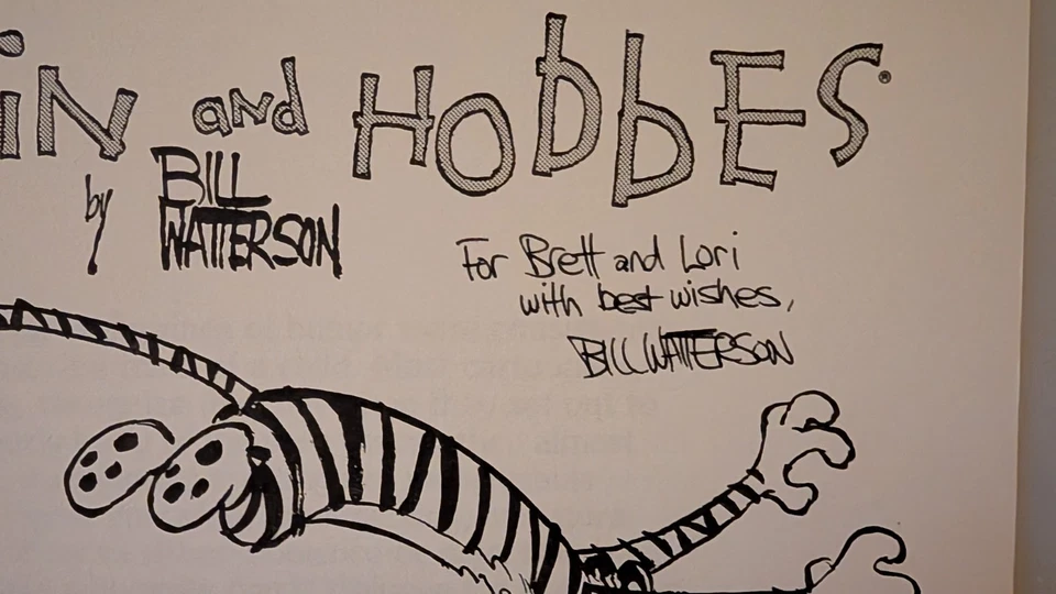 ** Bill Watterson signiertes Calvin und Hobbes Buch mit Echtheitszertifikat & Provenienz PREIS ZU VERKAUFEN - Bild 4 von 4