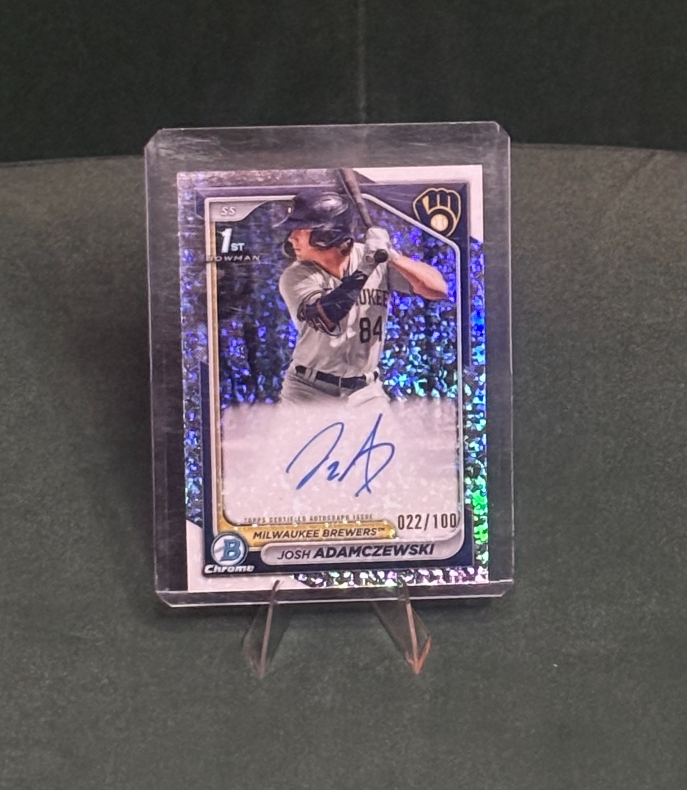 2024 Bowman Chrome Prospects - Josh Adamczewski Mini Diamond Auto 02/100 CPA-JAI