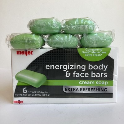 Meijer Energizing Body & Face 11 Bars Cream Soap Sealed Men s Extra Refreshing
