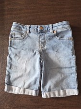 Girls Cat  Jack Stretch Denim Cuffed Shorts Sz 8