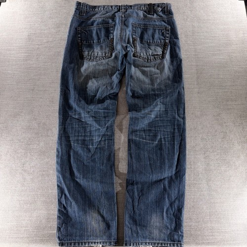 Marc Buchanan Pelle Pelle Jeans Mens 36x32 Blue Good Straight Leg Dark Wash