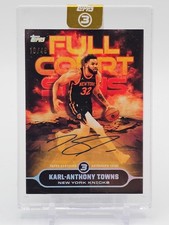 KARL-ANTHONY TOWNS 2025-26 TOPPS 3 FULL COURT SIGNS AUTO /49 #FS-KT KNICKS Q0208