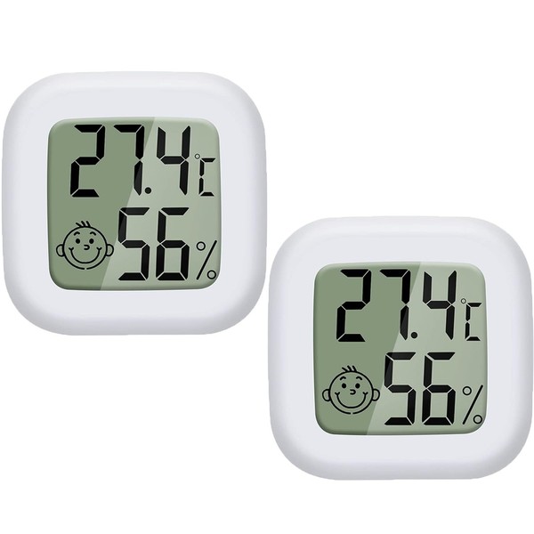 Digitales Lcd Raumthermometer 2 StüCk Hygrometer Temperatur Luftfeuchtigkeit-image