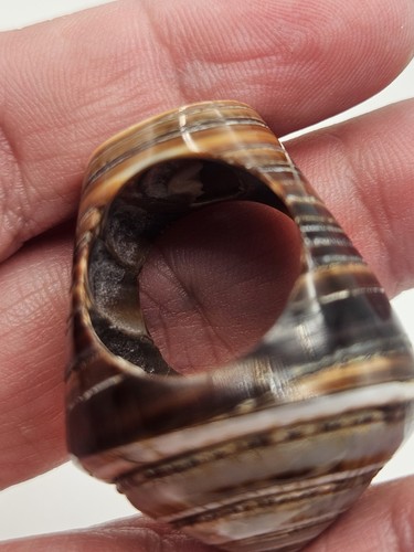 Vintage Natural Seashell Chunky Ring Size 6 - Picture 6 of 16