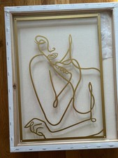 Sexy decoración de pared de metal para dama con marco - arte de pared al aire libre, decoración de pared