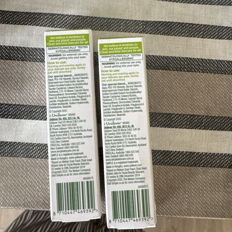 2 x Simple Soothing Eye Balm Winds Down & Reduces Puffiness and Relax Tired Eyes - Image 2 of 3