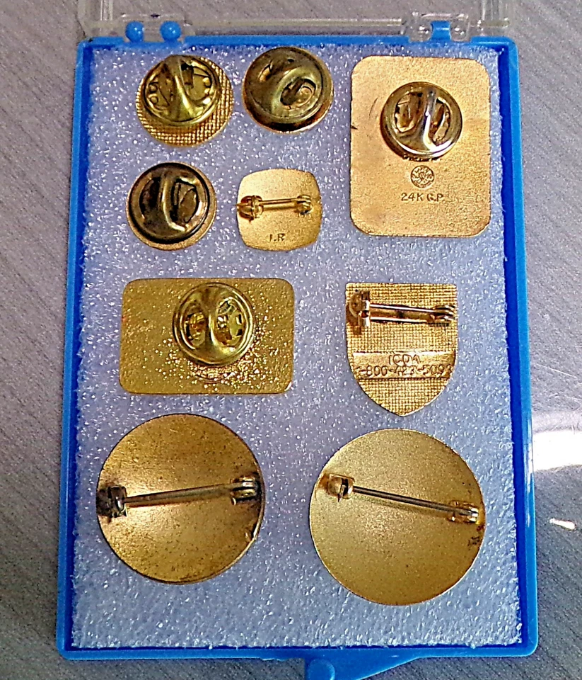 Vintage 9pc AMERICAN RED CROSS Pins: Family Health-VIP Donor-Broken Bone Club - Image 3 of 3