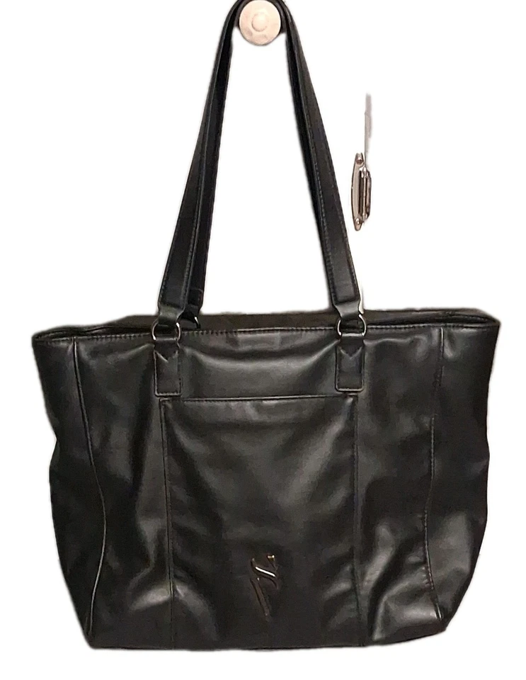 Bolso de Hombro Simply Vera Wang Negro Cuero Sintético Trabajo Bolso Cartera Foto 3 de 4