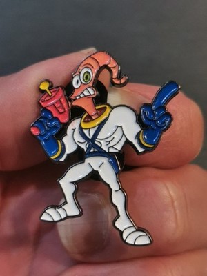 EARTHWORM JIM pin Badge Patch New High Quality