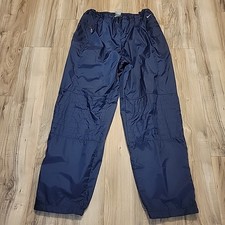 Vintage Nike Windbreaker Nylon Pants Womens XL Navy Blue Gray Tag