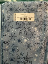 2024 Stof Christmas Light Blue/Silver 6 Piece Fat Quarter Bundle Never Used