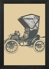 Drawn sketch of an car Framed Wall Art Poster Canvas Print Picture