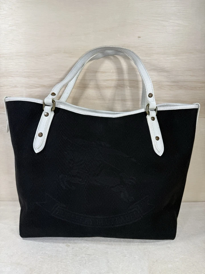 Bolso de hombro Burberry Blue Label de cuero de lona negra (mancha interior) Foto 2 de 4