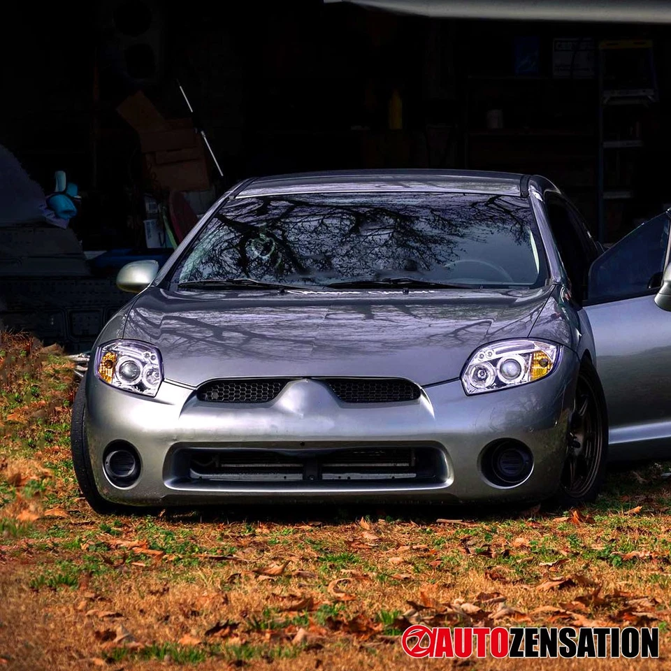 Fit 2006-2012 Mitsubishi Eclipse LED Halo Projector Headlights Left+Right 06-12 Foto 2 de 4