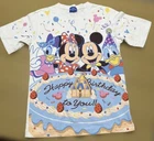 Disneyland Mickey Mouse & Friends Birthday T-shirt Size S Tokyo Resort Japan F/S