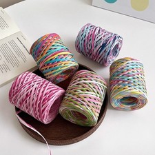 120M Coloré Raphia Papier Cordon Cadeau Bouquet Floral Emballage Sew Fleuriste D