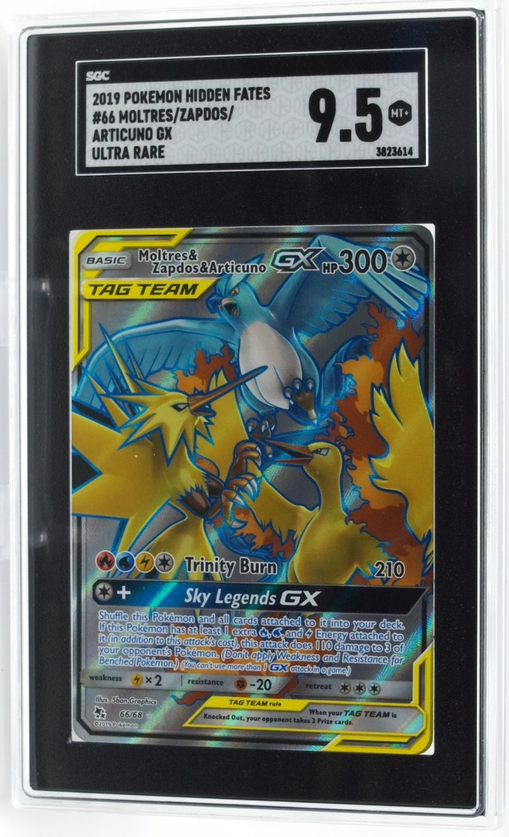 Pokémon Sun & Moon Hidden Fates #66/68 Moltres & Zapdos & Articuno