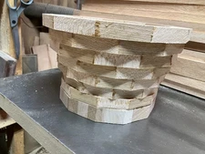 Segmented BOWL Blank  Q/S SYCAMORE Q/S White OAK  *FREE SHIPPING* lathe