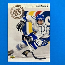 Saku Koivu 1992-93 Upper Deck World Junior Rookie Card #617. rookie card picture