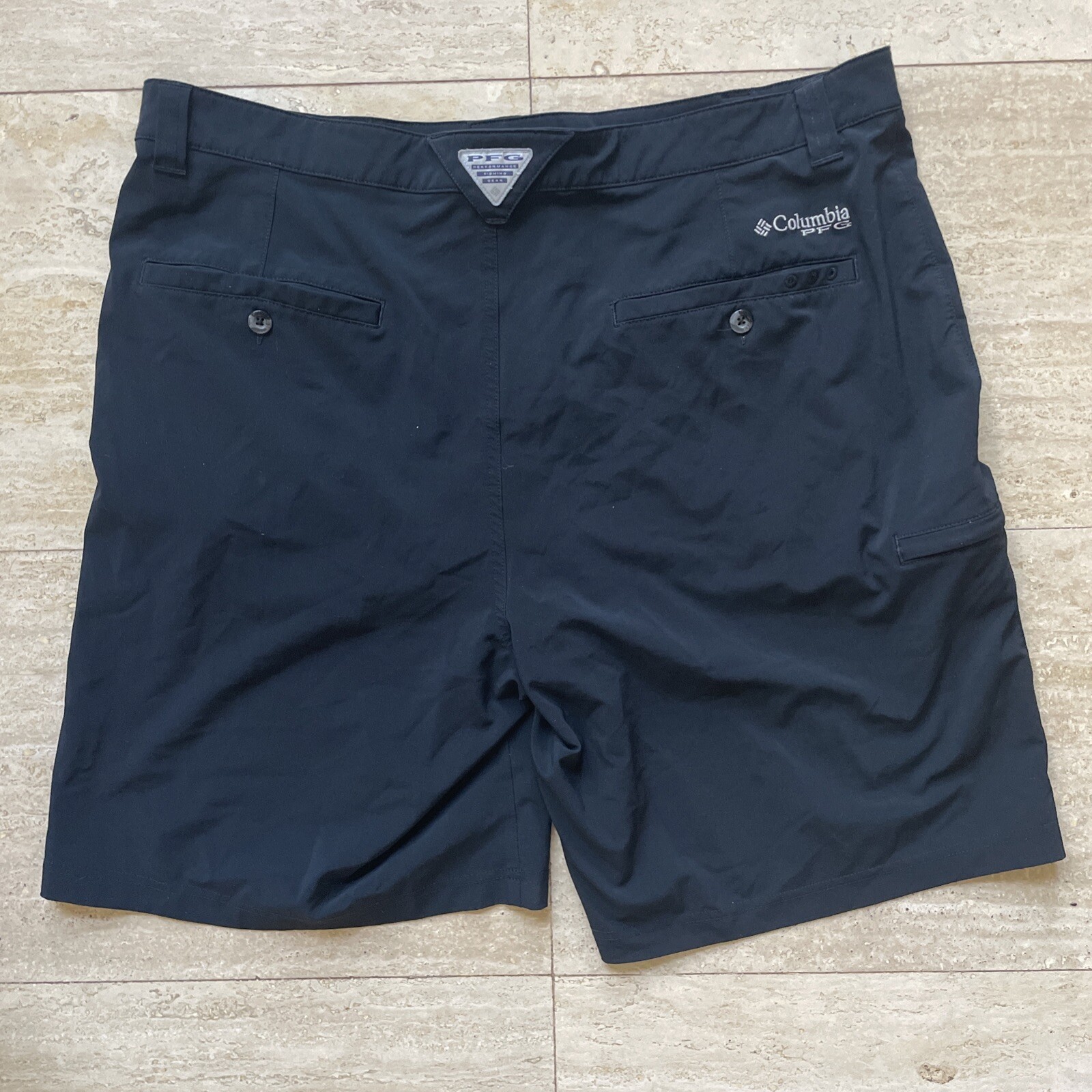 Columbia Shorts Mens 40 Black PFG Omni Shield Hybrid Fishing Boating Golfing 10” thumbnail 3