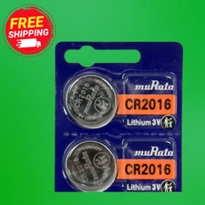 Murata CR2016 Lithium 3V Watch Battery (Exp 2034 )  2Pc
