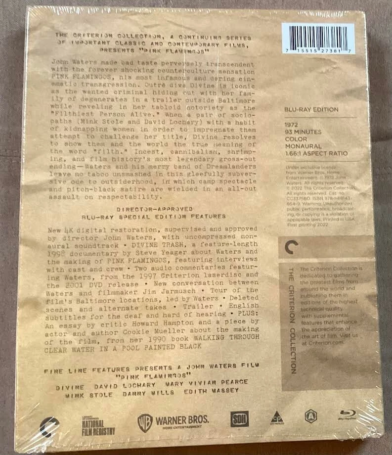 Pink Flamingos (Criterion July 2022) Blu-ray John Waters, Divine New w Slipcover - Image 2 of 4