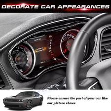 for Dodge Challenger Dashboard Panel Frame Cover Trim Decor Carbon Fiber Texture
