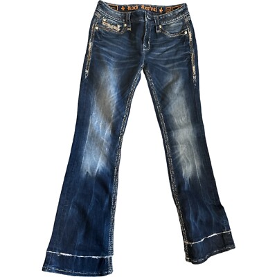 Rock Revival Loreen Womens Jeans Size 28x29 Mid-Rise Boot