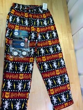 Image of New Men’s Harry Potter Gryffindor PJ Lounge/Pants hasPaper Head Mask-Eyeglasses*