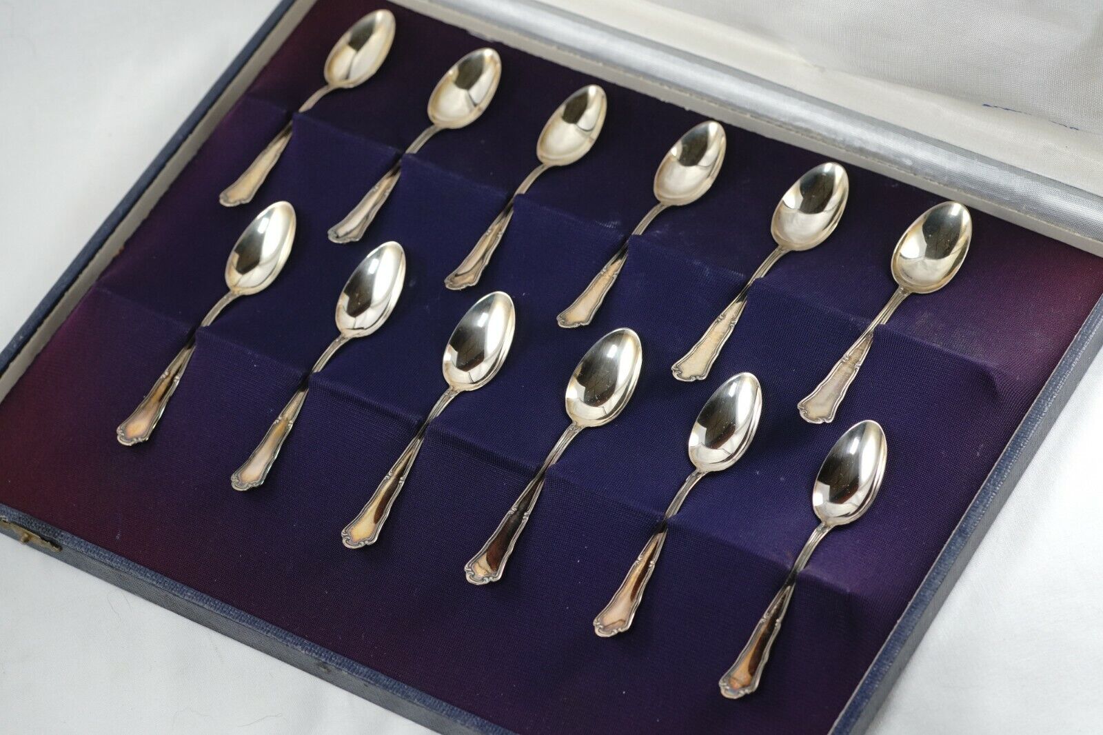 Gambacurta Roma Argento 800 Silver Espresso Spoon Set, 12 x 4 Inch Silver Spoons