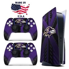 Baltimore Ravens PS5 Console  Controller Vinyl Skin Wrap Decal Set