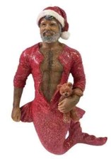 December Diamonds Merman Bedtime Santa Ornament 2019 Collection 55-55100