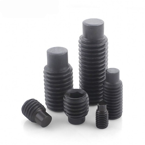 M6 M8 M10 GRUB SCREWS SOCKET SET SCREWS DOG POINT HIGH TENSILE 12.9 BLACK OXIDE - Picture 2 of 4
