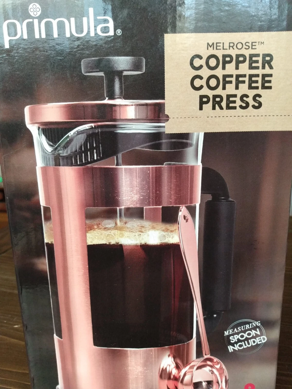 Primula Melrose 8 Cup Coffee Press - Copper - French & American Style Coffee