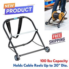 Cable Caddy Stand with Wheels Electrical Wire Spool Dispenser Pulling Reel Roll