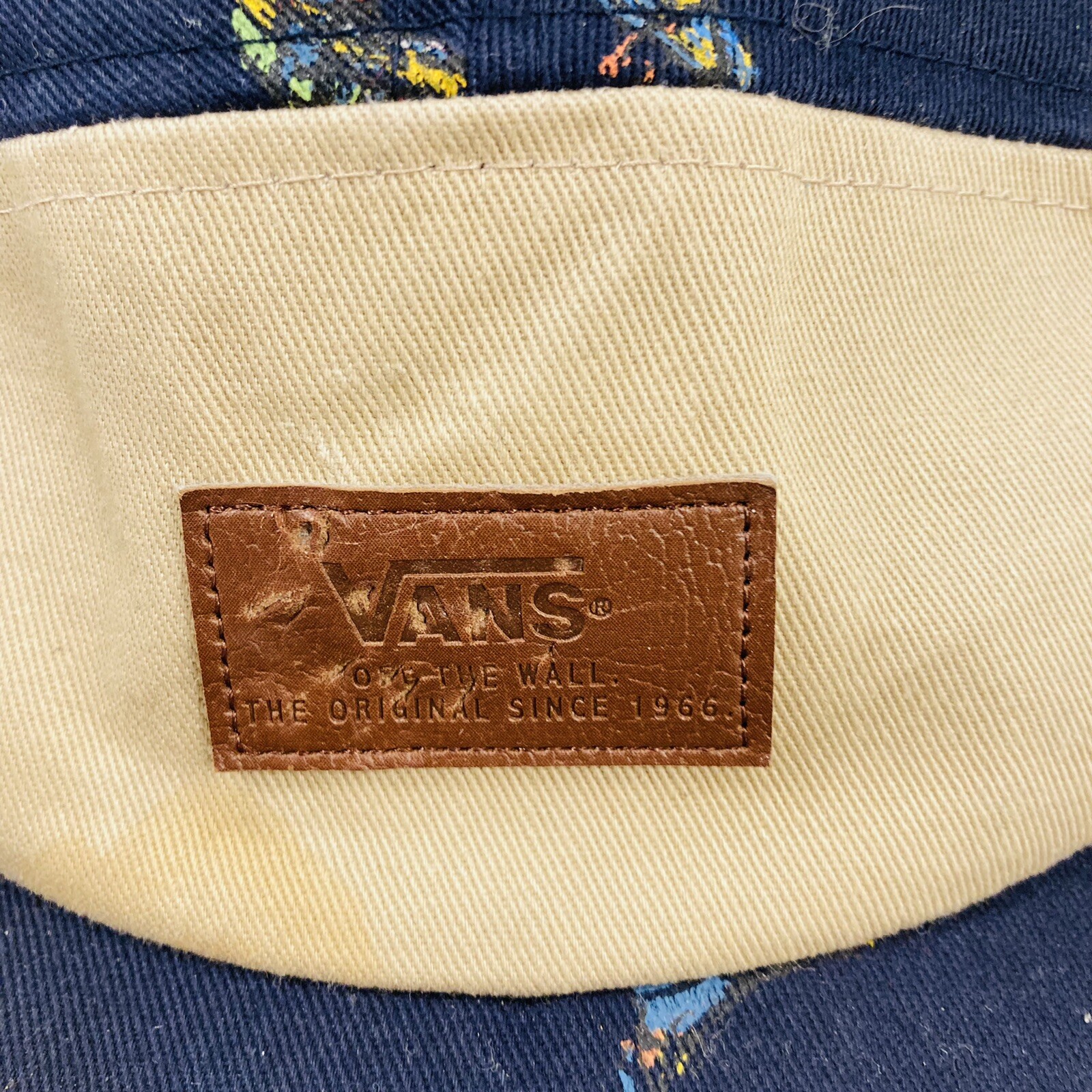 Vans Duck Pattern Leather Patch Adjustable Hat Cap - image 2