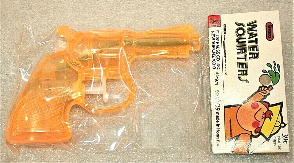 Straco Dime 商店玩具塑料水 6 射手枪 1974 年全新香港 Orge — 第 2/4 张图片