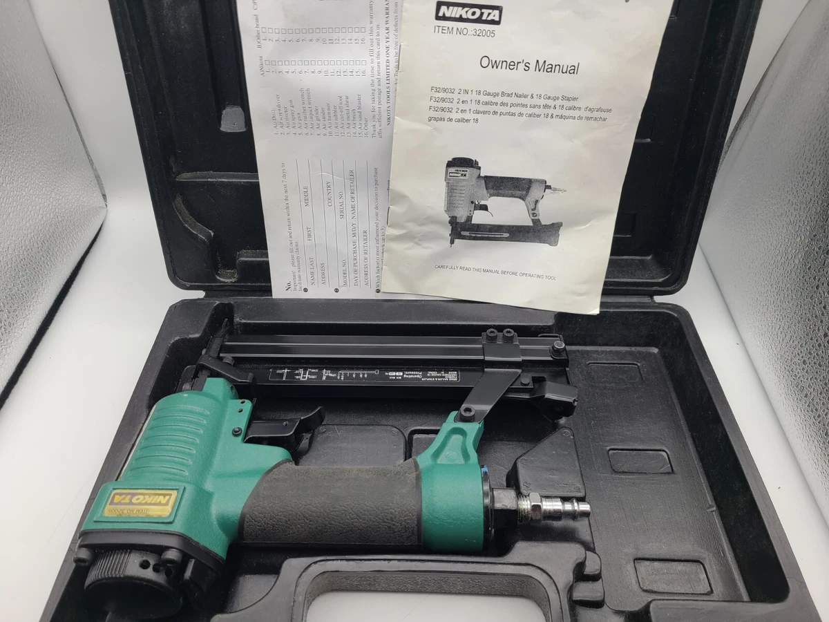 Nikota 2in1 18 Gauge Brad Nailer Stapler 32005