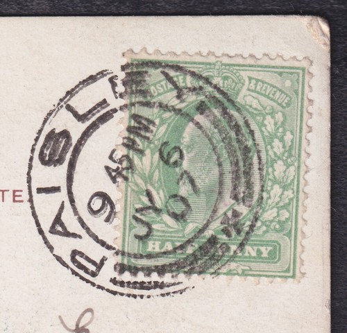 RMS Lusitania Tucks Postkarte verschickt 1907 Paisley nach Sheerness - Bild 3 von 3