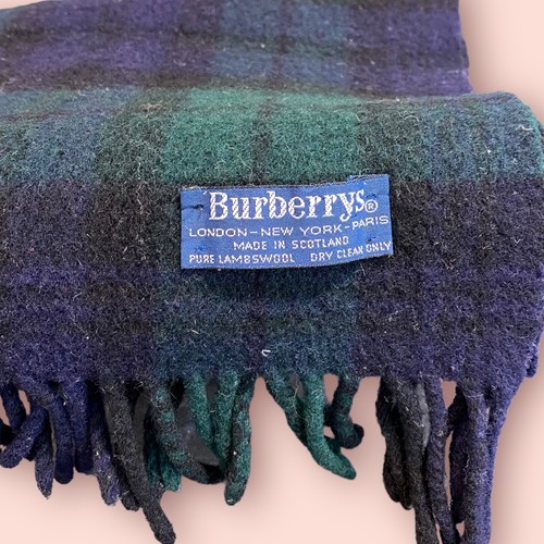 BURBERRY Vintage Luxury Unisex Lambswool Winter Scarf Made In Scotsland Auth - Picture 15 of 19